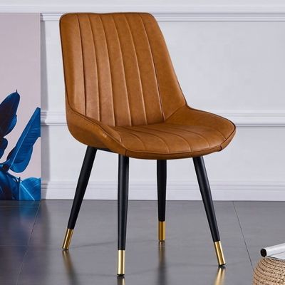 Silla de ocio de piernas metálicas de diseño moderno para oficina en el hogar y comedor de cafetería