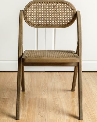 Cuadro de madera de caucho Restaurante plegable silla de comedor de ratán para eventos de bodas