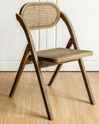 Cuadro de madera de caucho Restaurante plegable silla de comedor de ratán para eventos de bodas