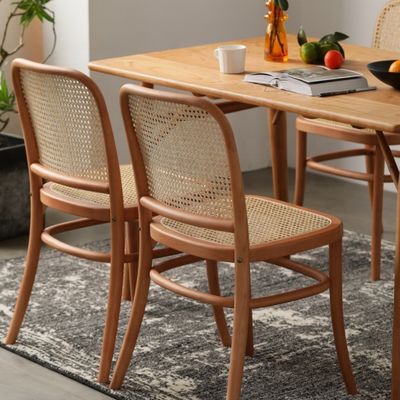 Silla de comedor plegable de ratán para eventos y bodas