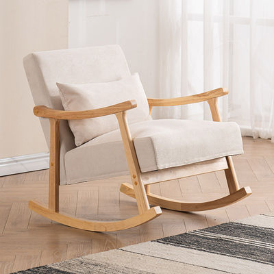 Suministro directo silla mecedora de madera de estilo nórdico silla mecedora de madera sólida para muebles de sala de estar y específicos