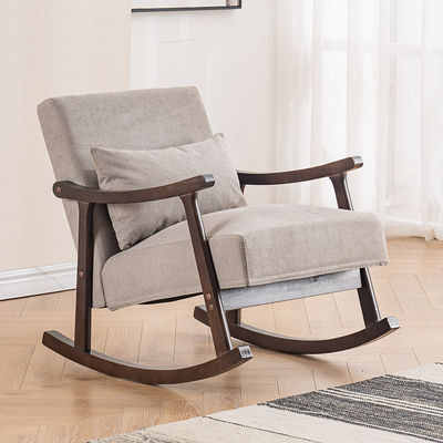 Suministro directo silla mecedora de madera de estilo nórdico silla mecedora de madera sólida para muebles de sala de estar y específicos