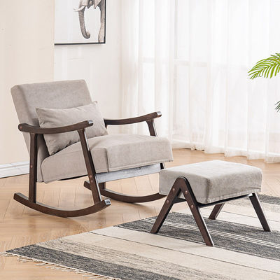 Suministro directo silla mecedora de madera de estilo nórdico silla mecedora de madera sólida para muebles de sala de estar y específicos