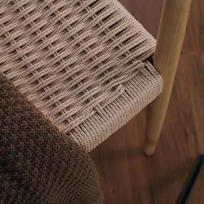 Silla de cordón tejido Silla nórdica para sala de estar Sala de reuniones W59*D47*H73CM acabado lacado madera moderna