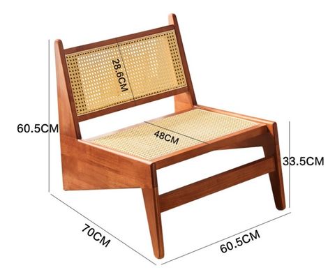 Diseño Clásico Silla de rattan de madera maciza con acabado lacado NO Silla de salón nórdica moderna plegada