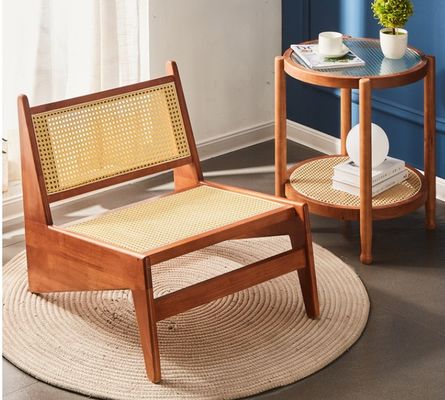 Diseño Clásico Silla de rattan de madera maciza con acabado lacado NO Silla de salón nórdica moderna plegada