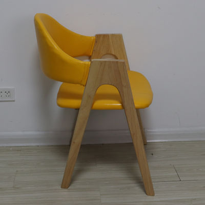 Muebles de sala de estar silla de comedor de madera sólida moderna con cojín de tela y diseño personalizado