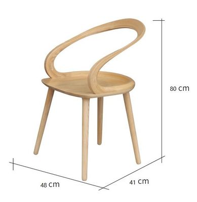 Diseño de silla de comedor moderna nórdica con diseños personalizados y acabado lacado