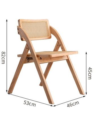 Servicio OEM Aceptado Ratan natural silla de comedor de madera sólida Muebles con diseño plegable