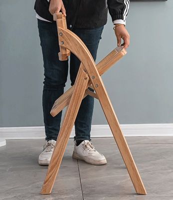 Servicio OEM Aceptado Ratan natural silla de comedor de madera sólida Muebles con diseño plegable