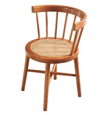 Servicio OEM aceptado silla de comedor de madera sólida natural para restaurantes de rattan moderno