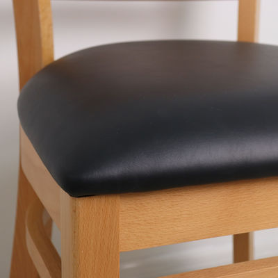 Silla de madera sólida de diseño moderno Silla de restaurante de madera D57*W51*SH49.5*H83cm Silla de comedor personalizada