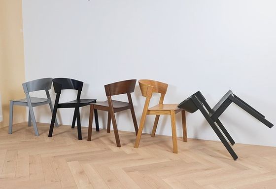 Diseños personalizados silla de comedor de madera apilada para hotel restaurante en diseño moderno