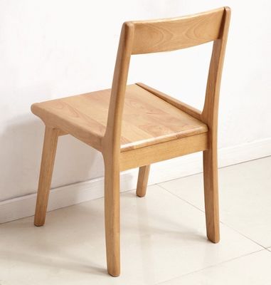 NO silla de comedor de madera maciza plegada para hoteles y restaurantes estilo nórdico vintage acabado natural