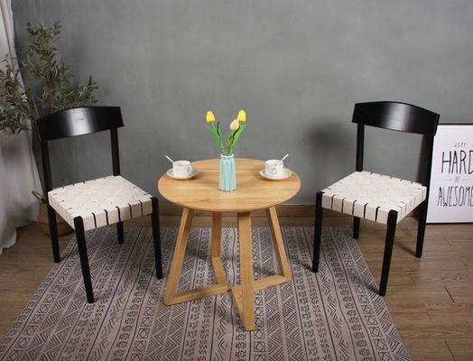 Asiento de madera maciza trenzada silla de comedor muebles acabado lacado con diseños personalizados para restaurantes