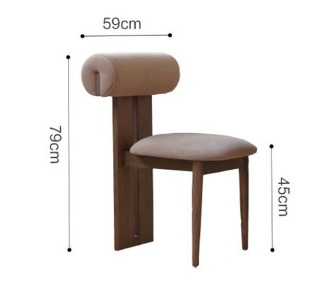 Silla de comedor de madera sólida con acabado lacado y cojín de esponja extraíble