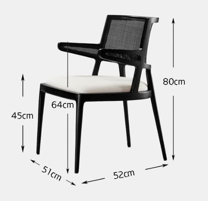 Muebles de comedor de lujo Rattan de madera maciza PU asiento de cuero silla de comedor para restaurante con y servicio OEM aceptado