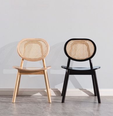 Muebles de madera maciza de hotel de lujo de época silla de comedor para restaurante en negro