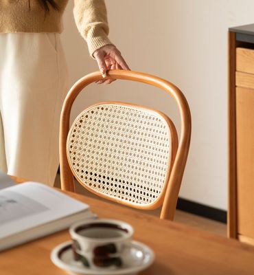 Silla de comedor Rattan tejido natural y madera sólida de con servicio OEM aceptado