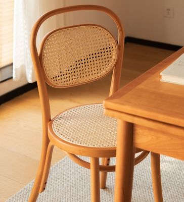 Silla de comedor Rattan tejido natural y madera sólida de con servicio OEM aceptado