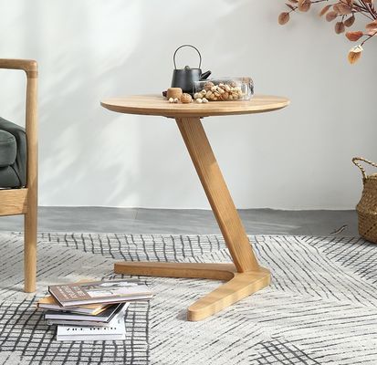 Muebles de sala de estar Modernas mesas redondas de café con base de madera maciza