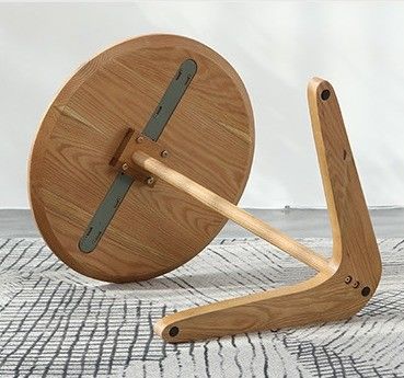 Muebles de sala de estar Modernas mesas redondas de café con base de madera maciza