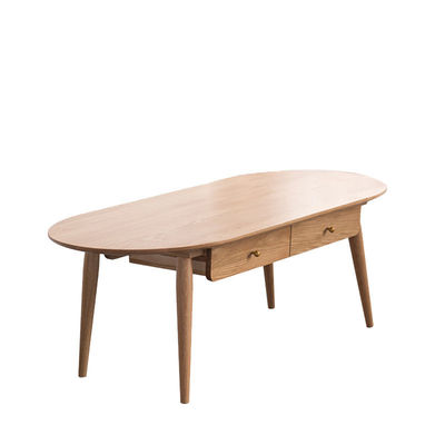 Muebles de sala de estar de madera moderna W120*D60*H45CM Mesa de café de madera sólida con embalaje de correo