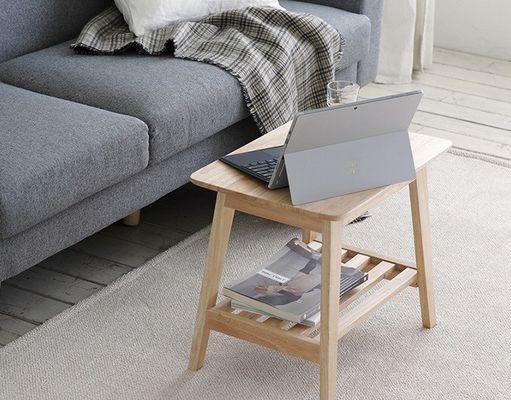 Diseños personalizados Vintage de madera maciza Cuadrada de fin de mesa de café W50*D35*H42CM para el salón