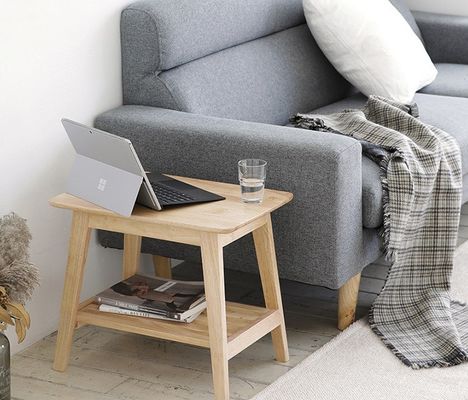Diseños personalizados Vintage de madera maciza Cuadrada de fin de mesa de café W50*D35*H42CM para el salón