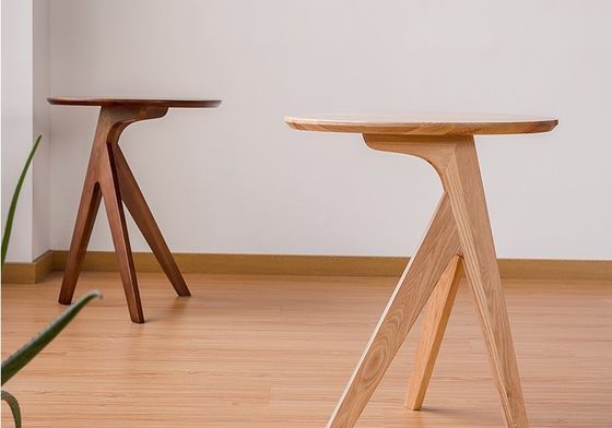 Mesa redonda vintage diseños personalizados para mesa lateral de café en muebles de la sala de estar de madera maciza