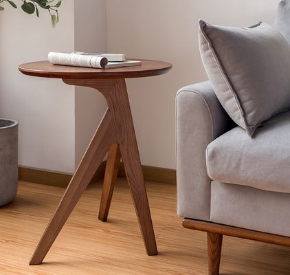 Mesa redonda vintage diseños personalizados para mesa lateral de café en muebles de la sala de estar de madera maciza