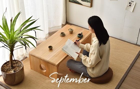 Mesa de café de diseño moderno para el salón de la villa Muebles de madera maciza Mesa de extremo