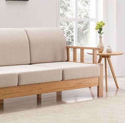 Mesa de café de madera sólida redonda de diseño moderno para el salón W32/40/50*D32/40/50*H30/40/51CM