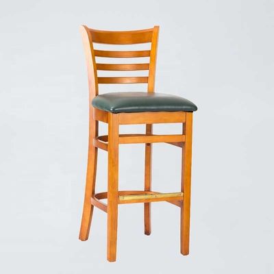 Sillón de bar de madera para restaurante cocina silla de comedor en la naturaleza muebles de bar de colores populares