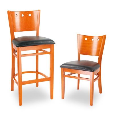 Sillón de bar de madera para restaurante cocina silla de comedor en la naturaleza muebles de bar de colores populares