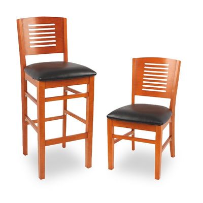 Sillón de bar de madera para restaurante cocina silla de comedor en la naturaleza muebles de bar de colores populares