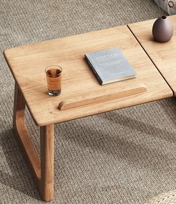 Personalizar la mesa lateral de madera para el aprendizaje y el salón de muebles sin plegado en color natural