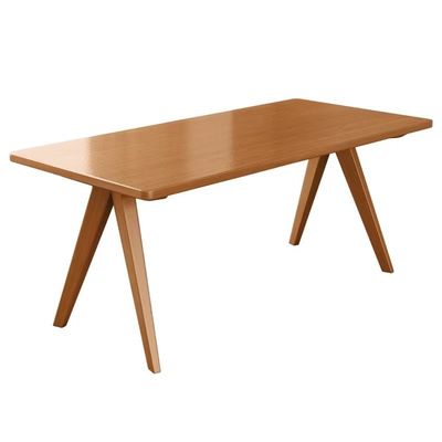 Muebles para el hogar directos nórdicos Mesa de comedor rectangular de madera maciza para espacio de comedor funcional