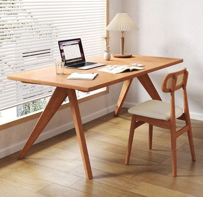 Muebles para el hogar directos nórdicos Mesa de comedor rectangular de madera maciza para espacio de comedor funcional