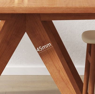 Muebles para el hogar directos nórdicos Mesa de comedor rectangular de madera maciza para espacio de comedor funcional