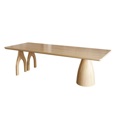 Mesa de madera natural de diseño moderno rectangular para muebles de eventos