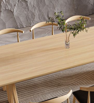 Mesa de madera natural de diseño moderno rectangular para muebles de eventos