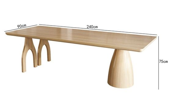 Mesa de madera natural de diseño moderno rectangular para muebles de eventos