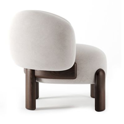 Servicio OEM aceptado silla de ocio salón nórdico sofá de madera silla con cojín