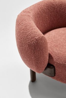 Servicio OEM aceptado silla de ocio salón nórdico sofá de madera silla con cojín