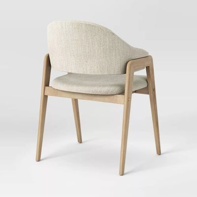 Casa Muebles Mayor cantidad de tela moderna de madera asiento de brazo silla para hotel y comedor en el restaurante