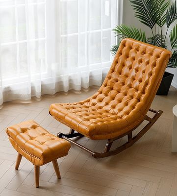 Mejore su sala de estar con esta elegante silla de descanso de salón nórdico W60*D135*H85CM