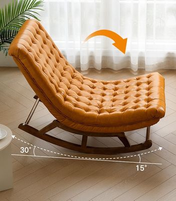 Mejore su sala de estar con esta elegante silla de descanso de salón nórdico W60*D135*H85CM