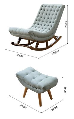 Mejore su sala de estar con esta elegante silla de descanso de salón nórdico W60*D135*H85CM