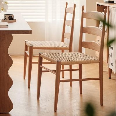 Silla de madera moderna nórdica para el negocio de restaurantes Silla de comedor de madera maciza